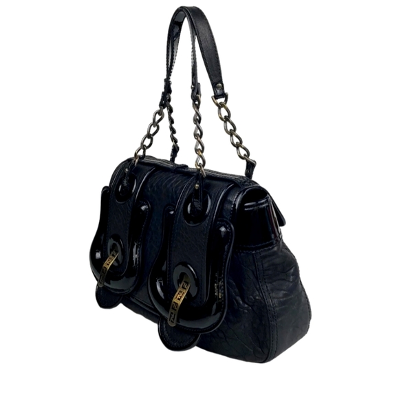 COPY - FENDI Bag Handbag Black Leather Authentic - Picture 4 of 10